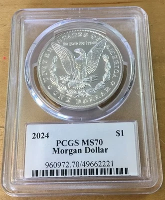 2024 $1 Morgan Dollar PCGS MS70 (W1) - Image 1 of 2