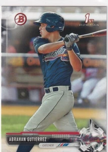 2017 BOWMAN 1ST RC ABRAHAN GUTIERREZ ATLANTA BRAVES FIRST ROOKIE (MENGE) Z305 - Bild 1 von 2