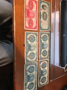 lots of 6 1940 &1936 Old Chinese Banknote - Picture 1 of 7