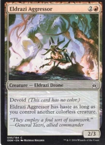 2X ELDRAZI AGGRESSOR 095/184 OATH OF THE GATEWATCH MTG MAGIC NM X2 - Picture 1 of 1