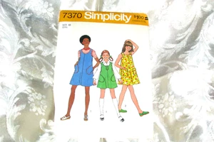 SIMPLICITY 7370 Pattern girl's and chubbies 10 dress or jumper (sew drwr) - Picture 1 of 2