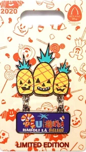 Disney Aulani Pineapple Pin Jack-O-Lantern "Hauoli La Heleui" Happy Hallowen LE - Picture 1 of 2