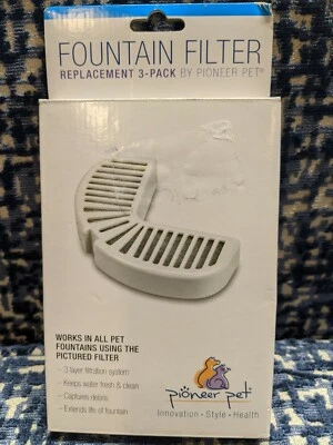 Paquete/caja de 2 filtros de agua para fuente de gotas de lluvia Pioneer Pet Foto 1 de 2