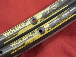 2 Wolber TX Profil 700C x 19 mm Aero Dark Gray Clincher Rims 32H @475 gr Presta - Picture 1 of 6