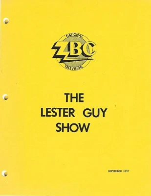 DAVID LYNCH ON THE AIR LESTER GUY SHOW SCRIPT - Image 1 of 4