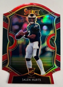 Jalen Hurts 2020 Select Prizm Maroon Die Cut Rookie Card #50 Philadelphia Eagles - Picture 1 of 3