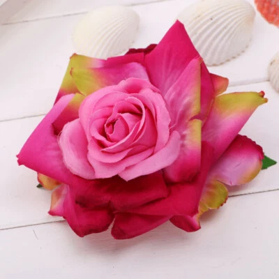 Large Rose Flower Hair Clip Bridal Hairpin Brooch Wedding Accessory Bridesmaid - Image 1 of 4