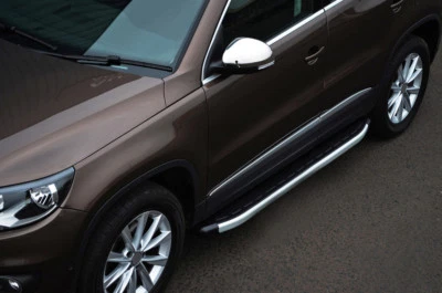 Aluminium Side Steps Bars Running Boards To Fit Volkswagen Tiguan (2007-16) - Image 1 of 4