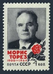 Russia 2920 two stamps, MNH. Michel 2939. Maurice Torez, French Communist, 1964. - Picture 1 of 1