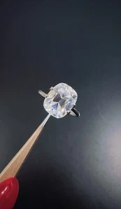 5.0 Carat D VVS1 Moissanite – Antique Cushion Cut | GRA Certified | 9x11mm - Picture 1 of 2