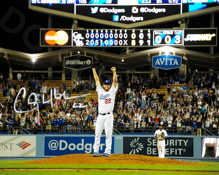 Foto autografada 8x10 de Clayton Kershaw reimpressão assinada sem Hitter Dodgers - Imagem 1 de 1