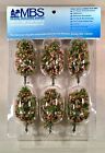 Miniature Trees - HO Scale -Cherry/Crab Apple Blossom Trees 6- pack, 3” Tall 