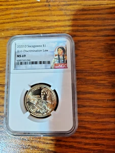 2020 D Sacagawea $1 Anti-Discrimination MS69 - Picture 1 of 2
