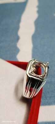 Men's Ring Prong Setting Size 8 X 8 MM Round Shape 925 Sterling Silver Jewelry - Image 1 of 3