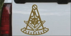 Calcomanía Masonic Past Master Ventana Coche o Camión Laptop Pegatina Dorada 3X2,8 - Imagen 1 de 1