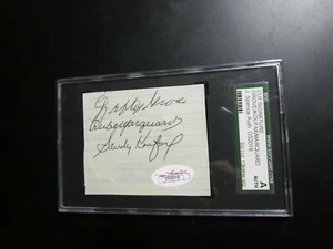 Sandy Koufax Lefty Grove Rube Marquard signed cut JSA encapsulated SGC CUT - Picture 1 of 4