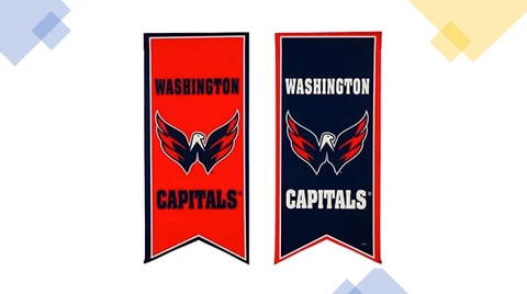 Washington Capitals NHL Linen Flag Banner Double Sided 12.5x28 Inches - NEW Cover