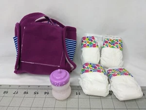 Baby Alive Puppe Wickelunterlage Windeln und Flasche Set - Bild 1 von 17