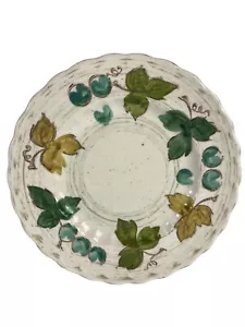 Metlox Vineyard Bread Plate Poppytrail Vernon Grapes & Leaves USA Cali Pottery - Picture 1 of 5