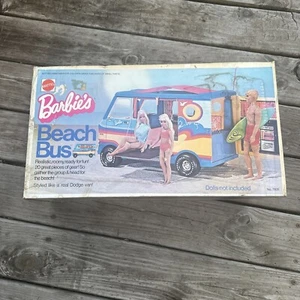 Raro camper vintage Barbie Beach Bus 1971 surfista Mattel con scatola - Foto 1 di 24
