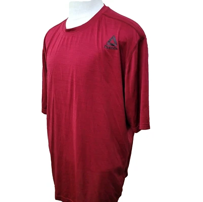 Camiseta para hombre Reebok talla 2XL roja sangrienta elástica cuello redondo Foto 1 de 4