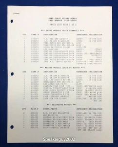 Sunn Schematic & Parts List / PSM-8 Mixer - Picture 1 of 1