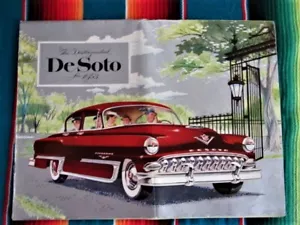 Vintage Desoto Dealer Brochure 1953 Foldout Color Sales Catalog - Picture 1 of 3