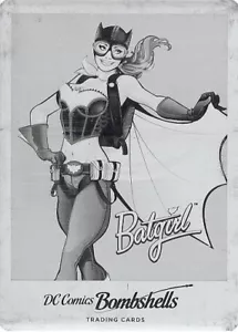 2017 Cryptozoic DC Comics Bombshells Black Printing Plate C08 Batgirl UNIQUE! - Picture 1 of 1