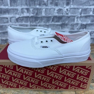 Vans Auténtico Blanco Verdadero VN000WWXENS Niños Pequeños Preescolar Talla 13.5 K Nuevo Foto 1 de 4