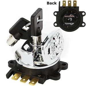 Interruptor de encendido de cráneo con llave redonda para Harley Road King Dyna Softail 71501-93 - Imagen 1 de 7