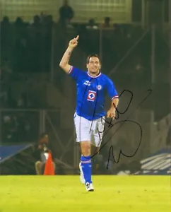 FOTO 11X14 FIRMATA CHRISTIAN CHACO GIMENEZ CRUZ AZUL FC MESSICO EL TRI B - Foto 1 di 1