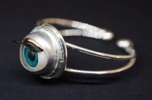 Eye Bracelet Miniblings Bangle Halloween Puppenauge Eyes Medicine Human - Picture 1 of 5