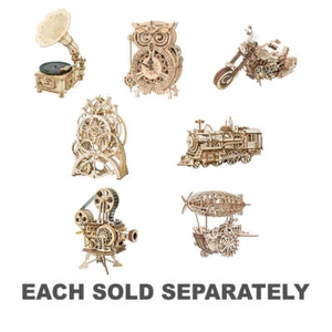 Robotime Ingranaggi meccanici stile retrò Puzzle 3D in legno tagliato al laser E - Foto 1 di 8