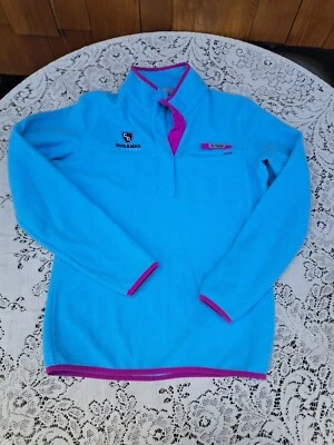 Pullover polar Columbia PFG azul mediano para mujer pesca al aire libre Durango Colorado Foto 1 de 4