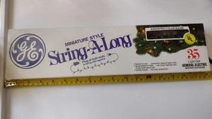 Vintage GE Miniature Style String -a-Long Christmas 35 Light Set - NIP - Picture 1 of 8