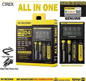 Nitecore D4 Intelligent Battery Charger Lithium LiFePO NiMH-Cd AAA 18670 26650 - Picture 1 of 17