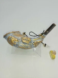 Vendita Shofar per Olio 13" Unzione dipinta Arieti Corno Leone di Giuda + Supporto + Olio - Foto 1 di 9