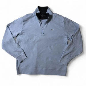 Vineyard Vines Saltwater 1/4 Zip Jacke Herren Gr. M Blau Sweater Pullover - Bild 1 von 7