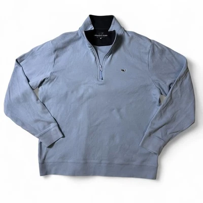 Vineyard Vines Agua Salada 1/4 Cremallera Chaqueta Para Hombre Talla M Azul Suéter Pullover Foto 1 de 4