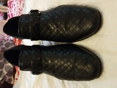 BRIGHTON ROMAN Mujer Acolchado Cuero Negro Botines Bomba 2.75" Tacón TALLA 8.5 MED Foto 1 de 4