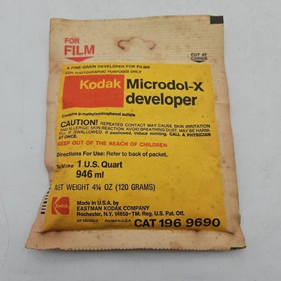 柯达 Microdol-X Developer 4.5 盎司全新旧货复古制造 1 夸脱 — 第 1/4 张图片