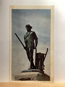 Statua Minuteman a North Bridge: Concord, MA - Cartolina d'epoca - Foto 1 di 3