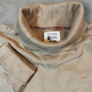 Todd Snyder x Champion Mens Tan Camel Color Turtleneck Large Sweatshirt Sweater - Picture 1 of 10