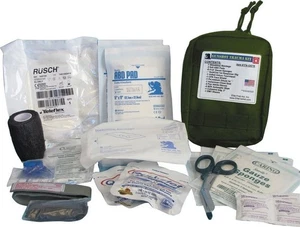 Elite First Aid Gunshot Trauma Kit Green Storage Pouch - FA-GSTK-OD - Picture 1 of 1