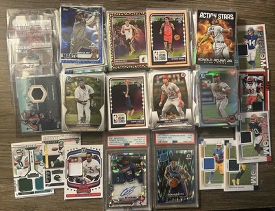 Lote de 400+ tarjetas deportivas de béisbol, baloncesto y fútbol americano RC + novatos Psa Foto 1 de 4