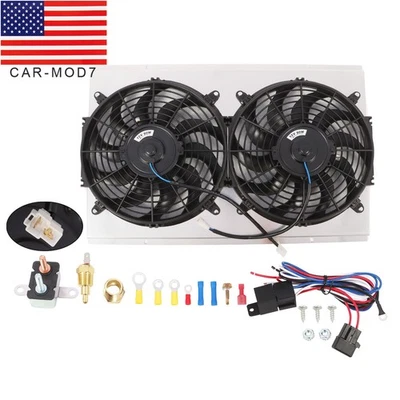 Cubierta 12"" ventilador + termostato apto para radiador Chevy S10 Blazer Corvette 1982-2002 Foto 1 de 4