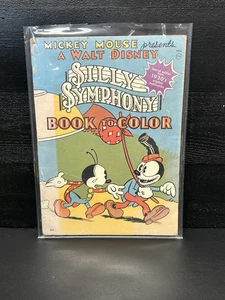 Libro da colorare Walt Disney Silly Symphony anni 30 originale vintage Disneyana raro - Foto 1 di 8