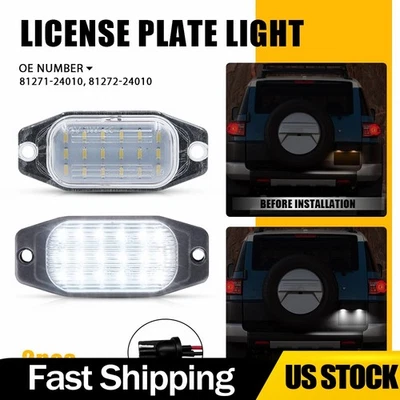 Full LED Rear License Plate Light Tag Lamp White For 1985-1987 Toyota Cressida - Image 1 of 4