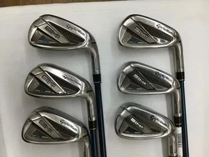 TaylorMade SIM2 Max Iron Set 6-9,Pw,Aw 6pc Flex Stiff TENSEI BLUE TM60 Graphite - Picture 1 of 5
