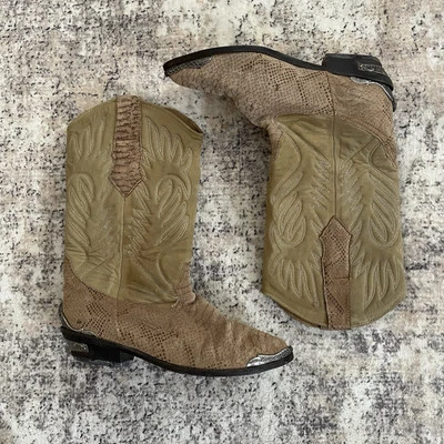 Botas de Vaquero Zodiac Gamuza Para Mujer 6.5 De Colección Vaquera Occidental Ecuestre LEER Foto 1 de 4